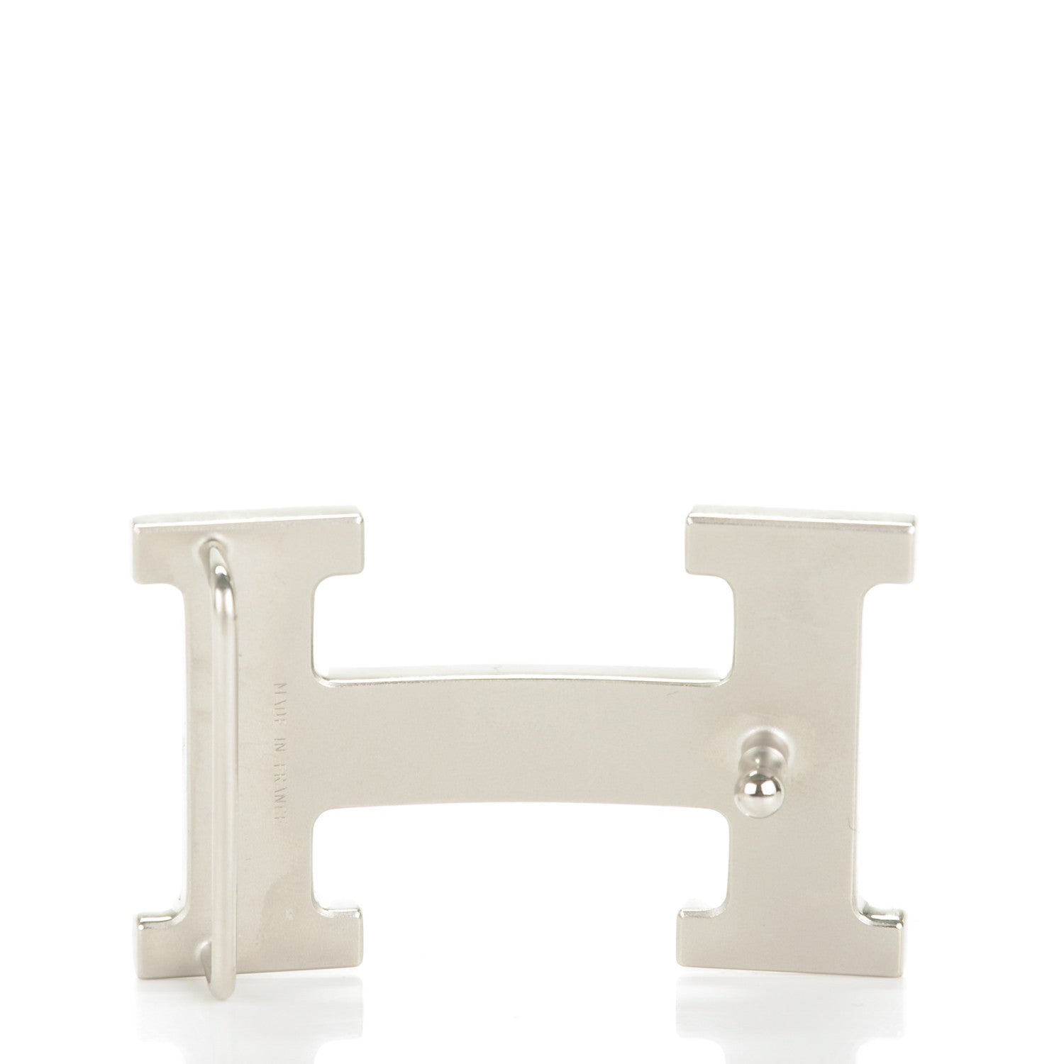 Hermes Brushed Palladium 32mm H Belt Buckle 2 of 5