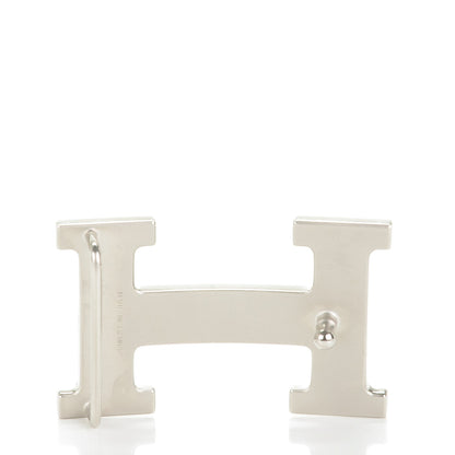 Hermes Brushed Palladium 32mm H Belt Buckle 2 of 5