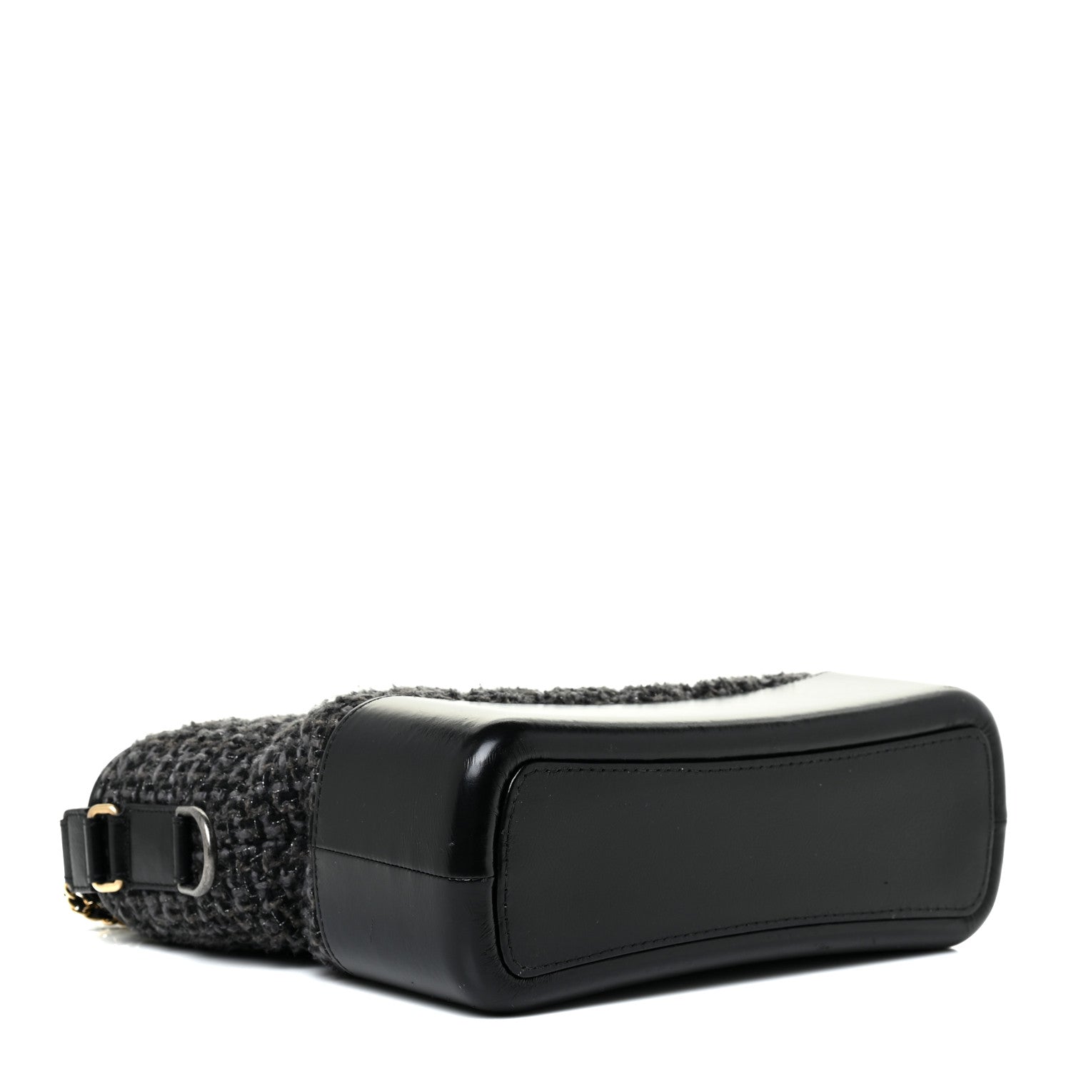 Chanel Tweed Calfskin Quilted Medium Gabrielle Hobo Black 4 of 17
