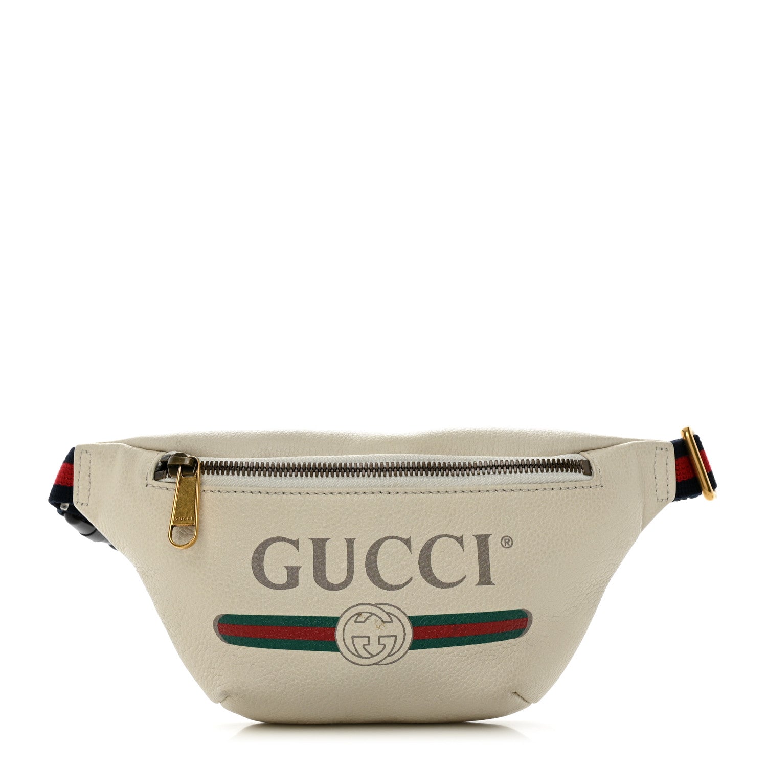 Gucci Grained Calfskin Small Logo Belt Bag White 1 of 11