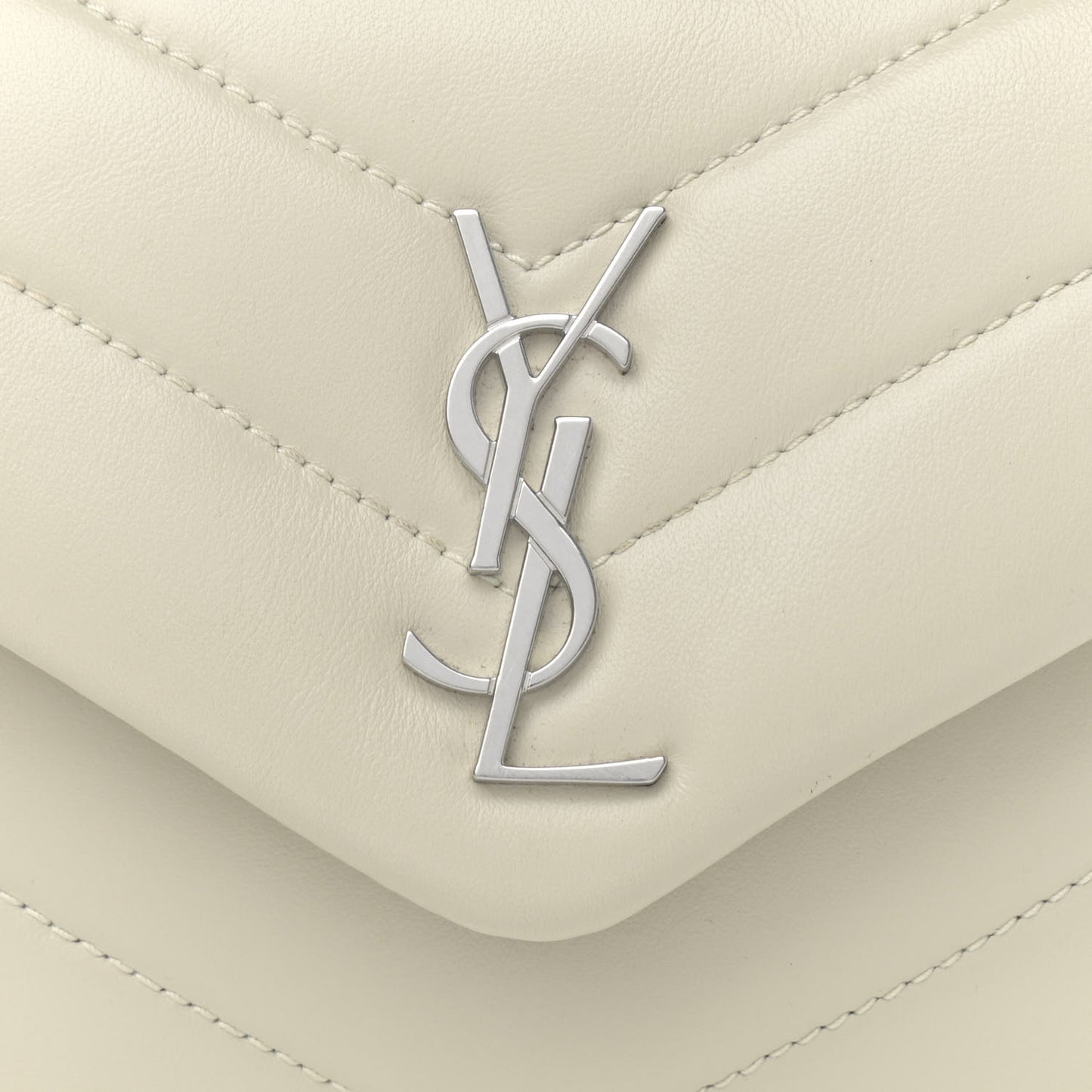 Calfskin Y Quilted Monogram Toy Loulou Crossbody Bag Ivory