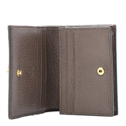 Gucci Monogram Jumbo GG Textured Dollar Calfskin Diana Card Case Wallet Camel Ebony New Acero 5 of 9