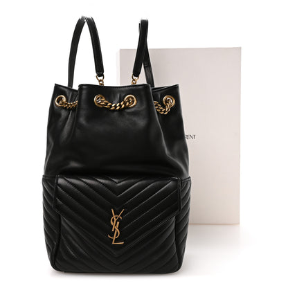 Saint Laurent Lambskin Matelasse Monogram Joe Backpack Black 10 of 10