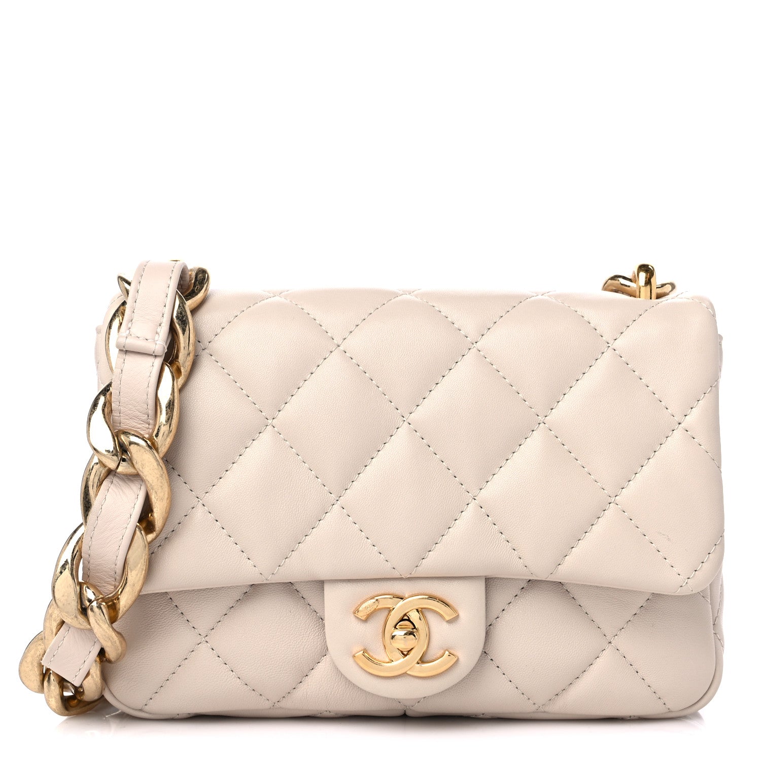 Chanel Lambskin Quilted Small CC Funky Town Flap Beige 1 of 10