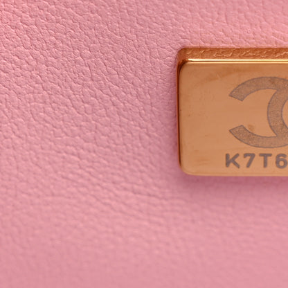 Chanel Tweed Handle Crush Top Handle Flap Bag Pink Ecru 7 of 10