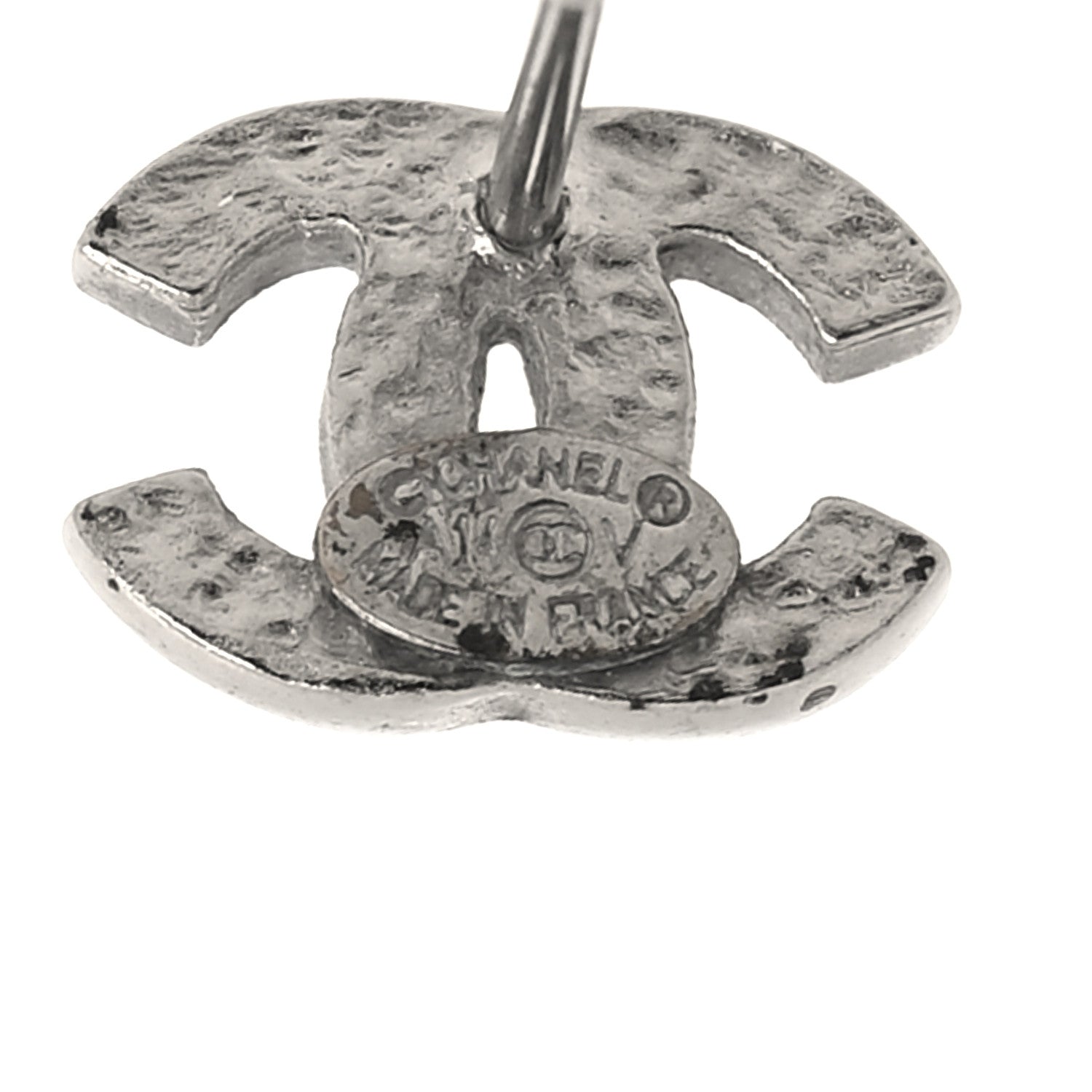 Chanel Crystal Mini Timeless CC Earrings Silver 4 of 5