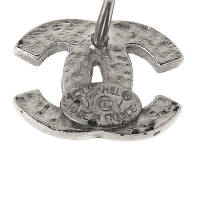 Chanel Crystal Mini Timeless CC Earrings Silver 4 of 5