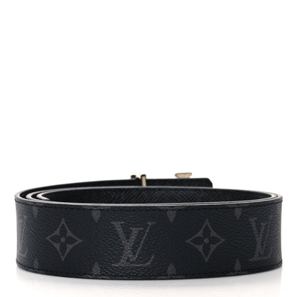 Louis Vuitton Monogram Eclipse Taigarama 40mm LV Initiales Reversible Belt 90 36 Black 2 of 5