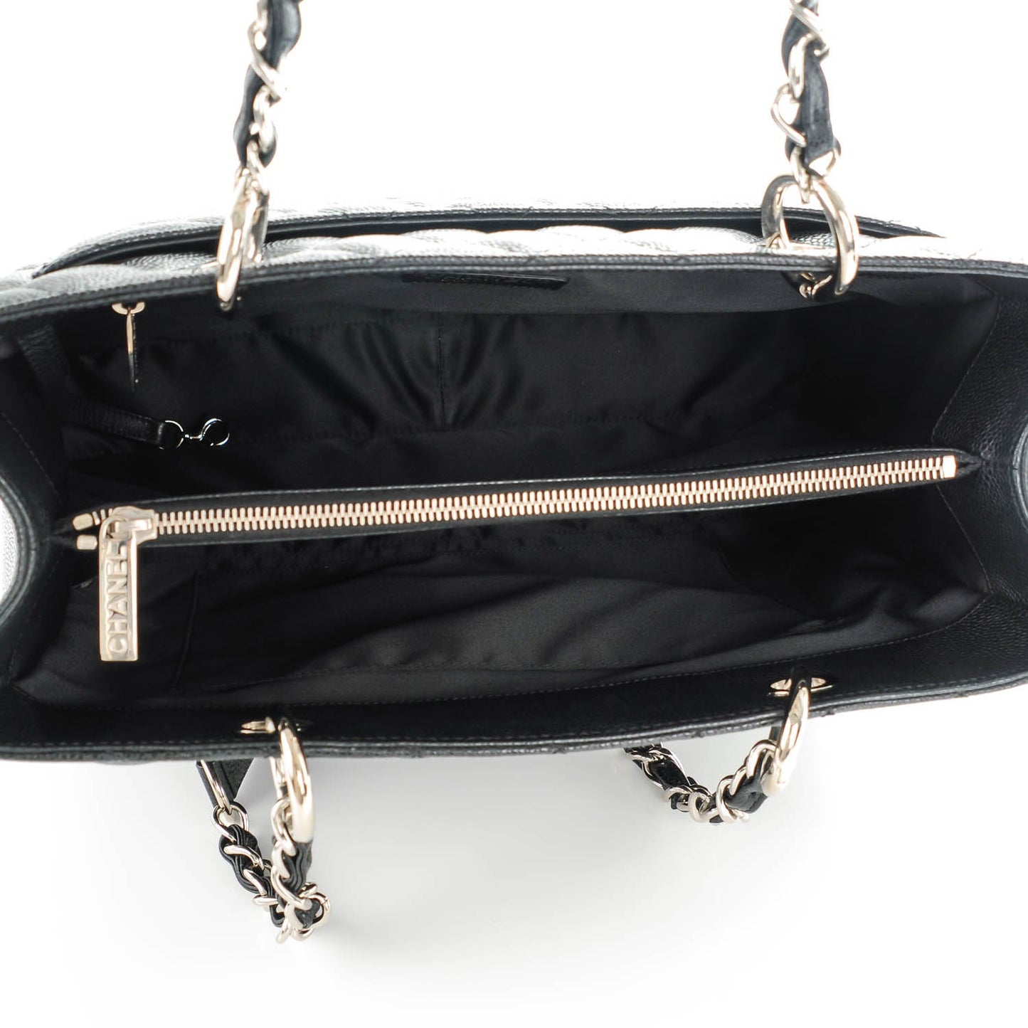 Caviar Quilted Grand Shopping Tote GST Black