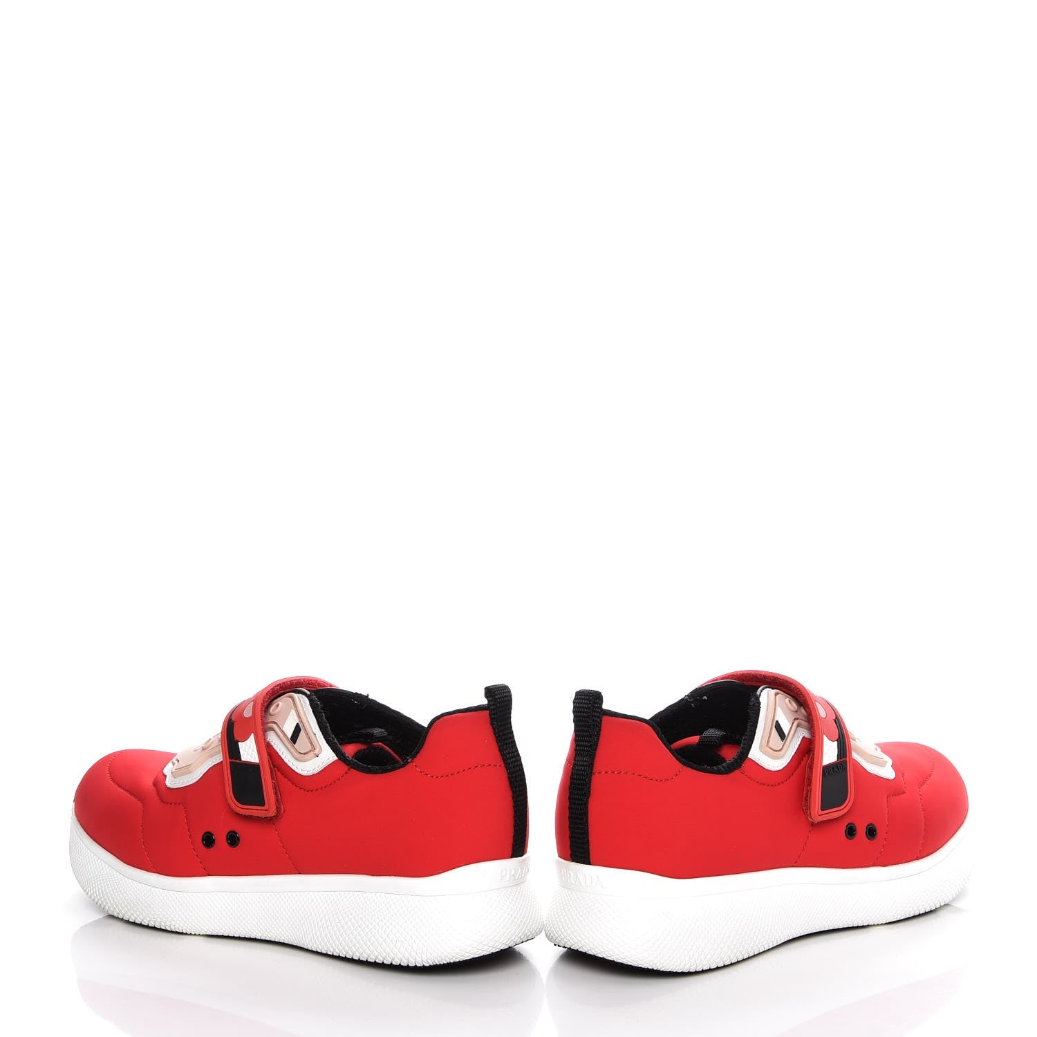 Prada Neoprene Floral Sneakers 37 Lacca 5 of 11