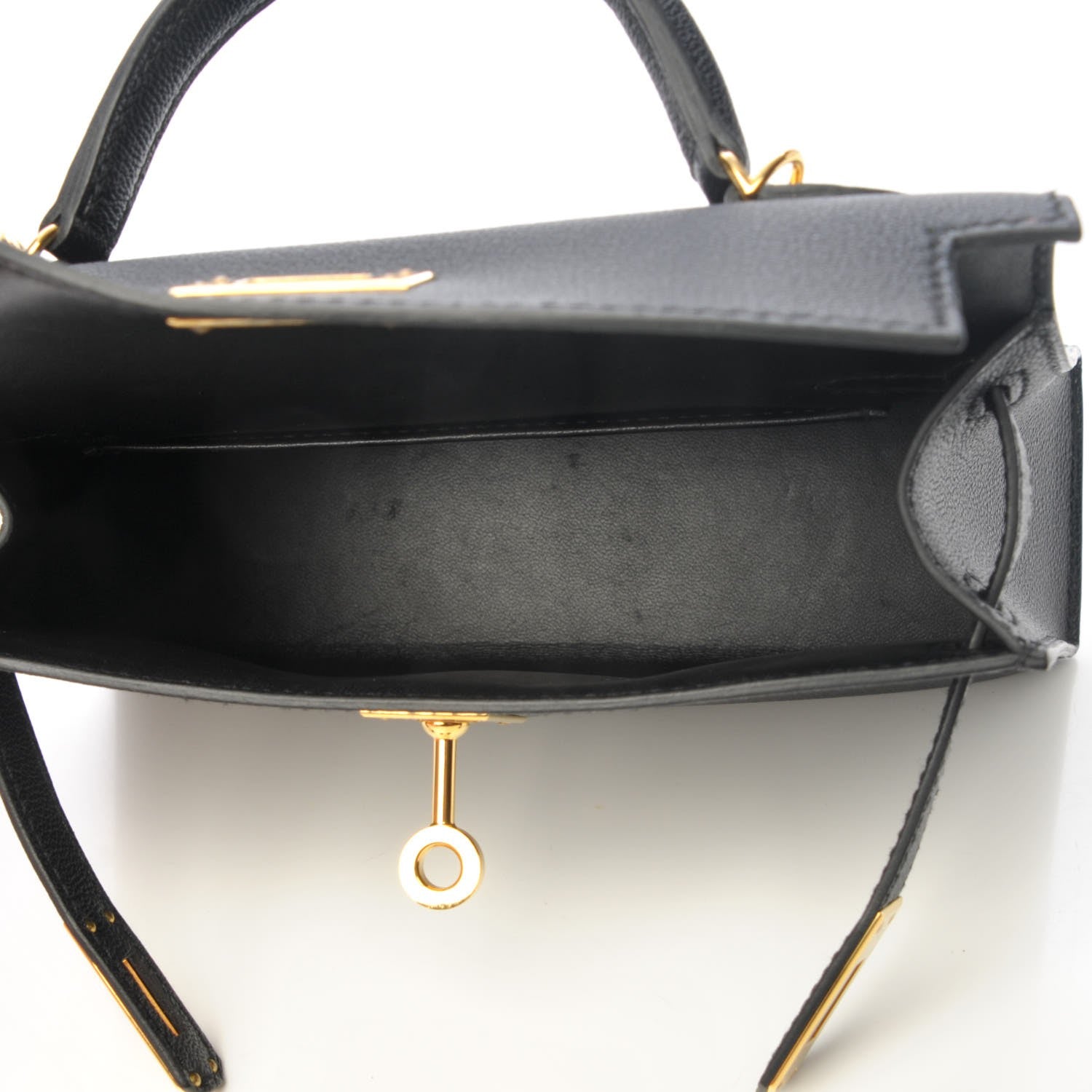 Hermes Chevre Chandra Mini Kelly Sellier 20 Black 7 of 26