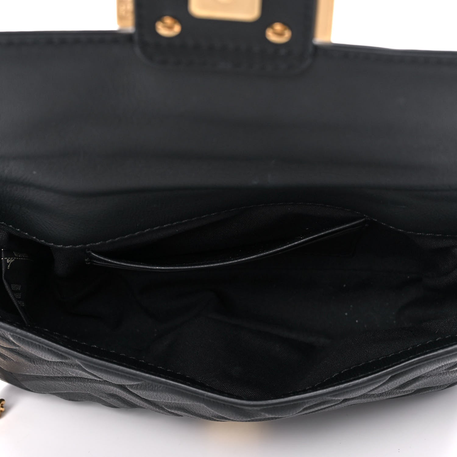 Fendi Nappa FF 1974 Embossed Mini Baguette Black 5 of 15