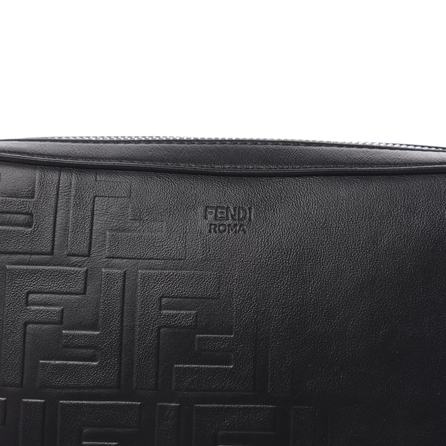 Fendi Vitello Grace FF Gradient Embossed Medium Camera Case Black 8 of 11