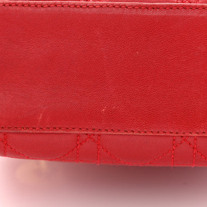 Christian Dior Lambskin Cannage Mini Lady Dior Red 12 of 18
