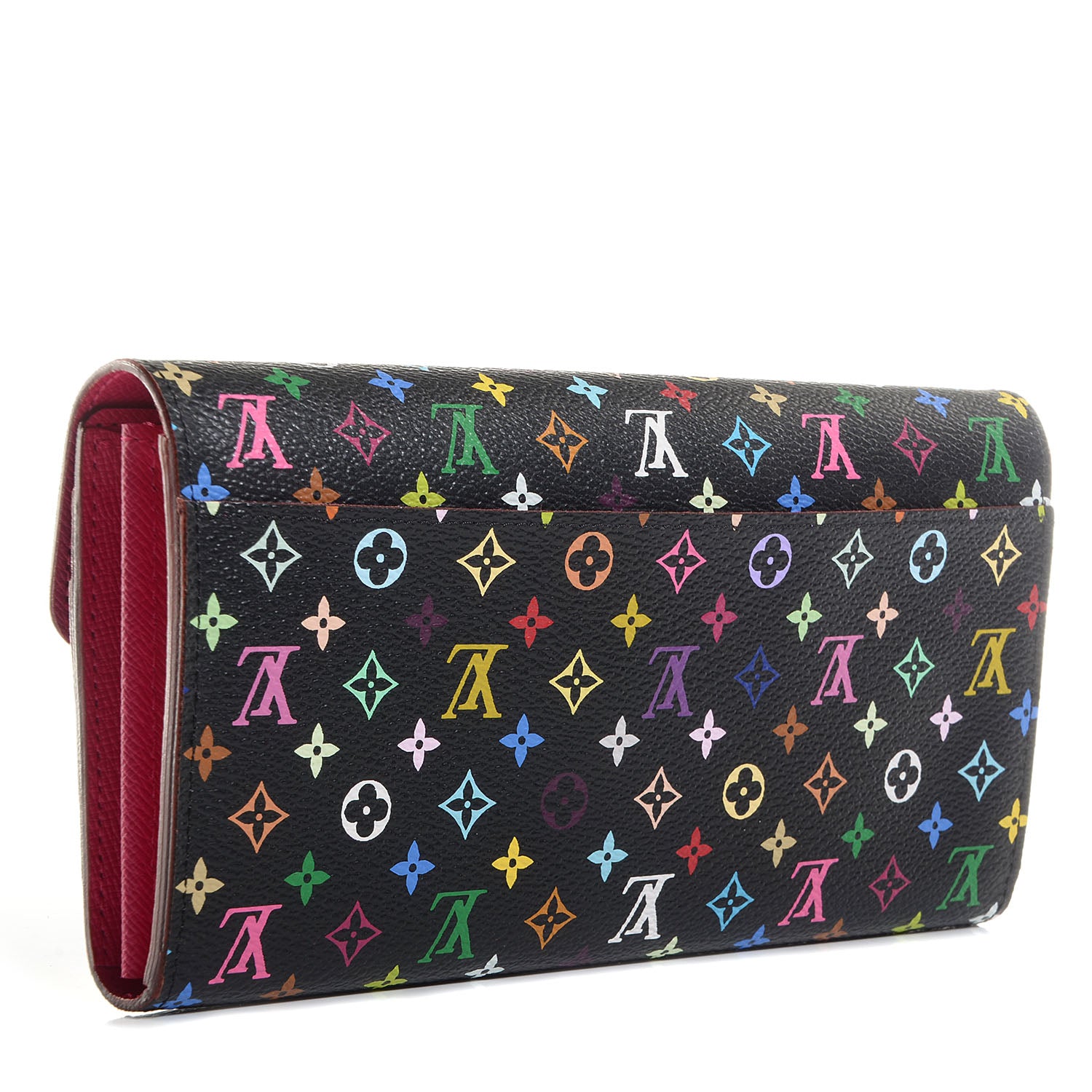 Louis Vuitton Monogram Multicolor Sarah Wallet NM Black Grenade 3 of 8