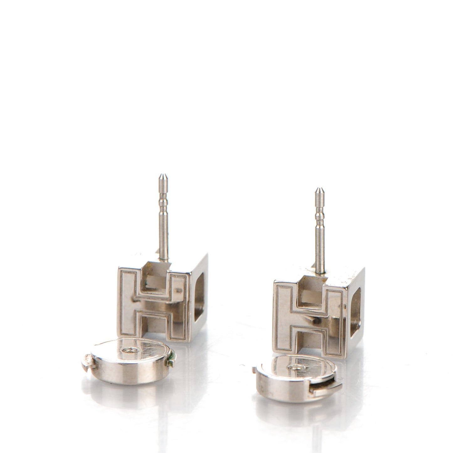 Palladium Lacquered Cage d'H Earrings Black