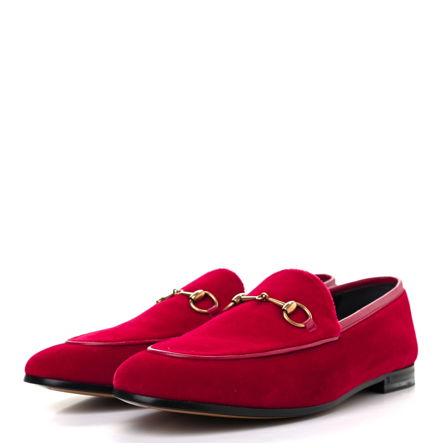 Velvet Horsebit Womens Jordaan Loafers 38.5 Hibiscus Red