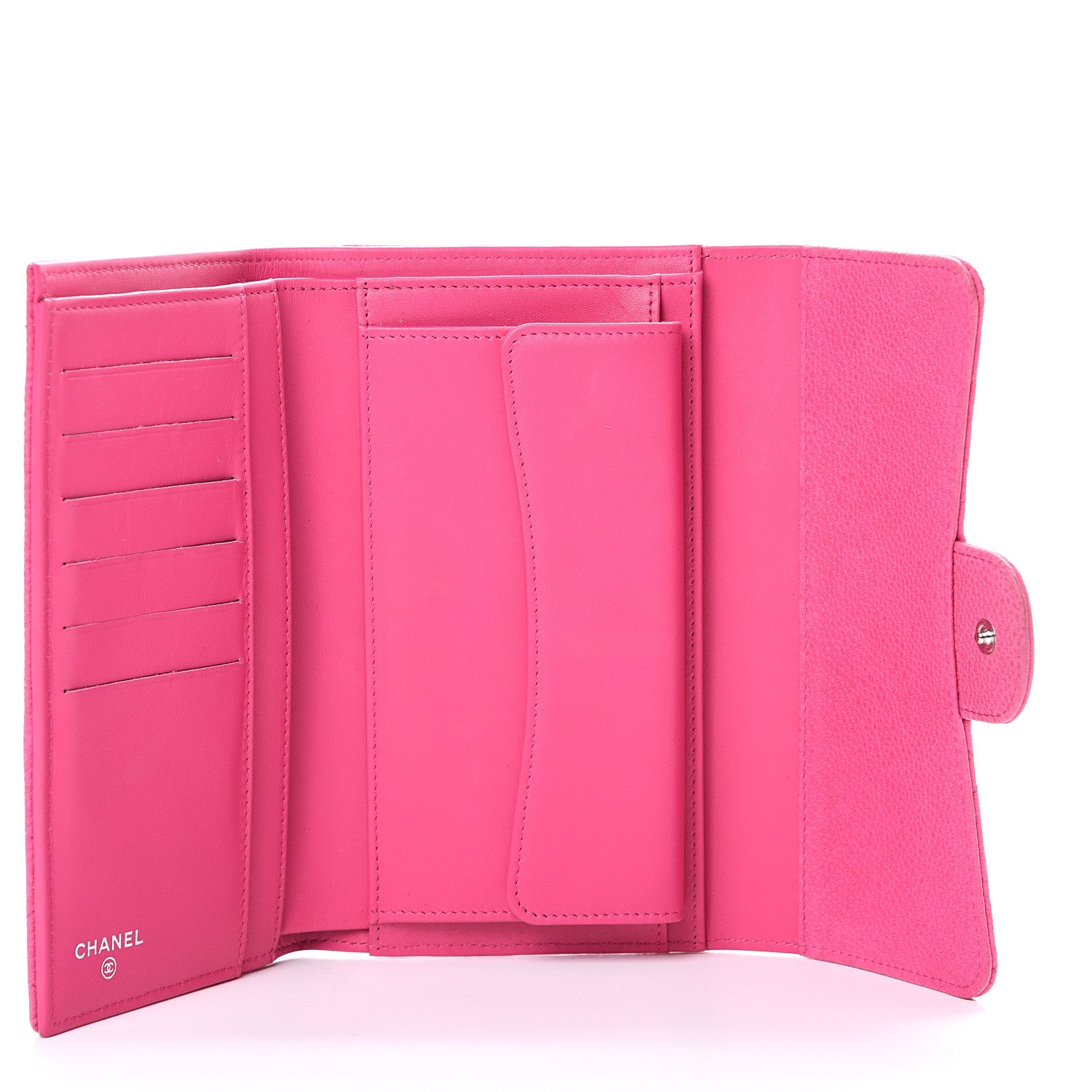Chanel Iridescent Caviar Quilted Large Flap Wallet Pink 4 of 13