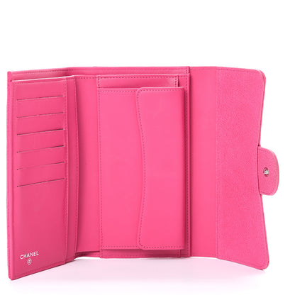 Chanel Iridescent Caviar Quilted Large Flap Wallet Pink 4 of 13