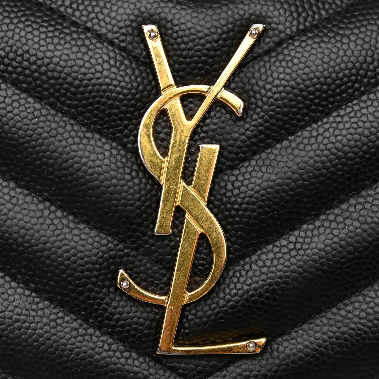 Grain De Poudre Matelasse Chevron Monogram Zip Around Wallet Black