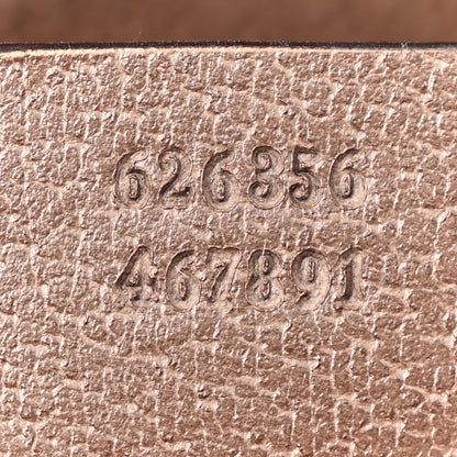 Gucci GG Supreme Monogram Textured Dollar Calfskin Medium Detail Tote Beige Ebony New Acero 7 of 12