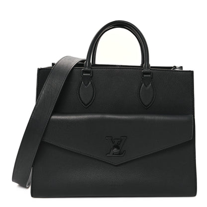 Louis Vuitton Soft Calfskin Lockme Tote MM Black 1 of 11