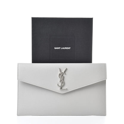 Saint Laurent Grain De Poudre Uptown Pouch Granite 8 of 8