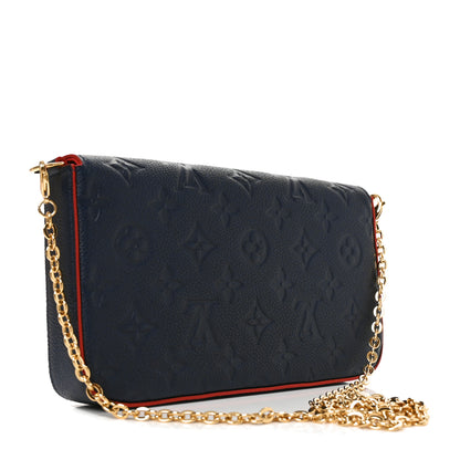 Louis Vuitton Empreinte Pochette Felicie Chain Wallet Marine Rouge 3 of 10