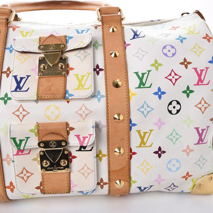 Louis Vuitton Monogram Multicolor Keepall 45 White 11 of 23