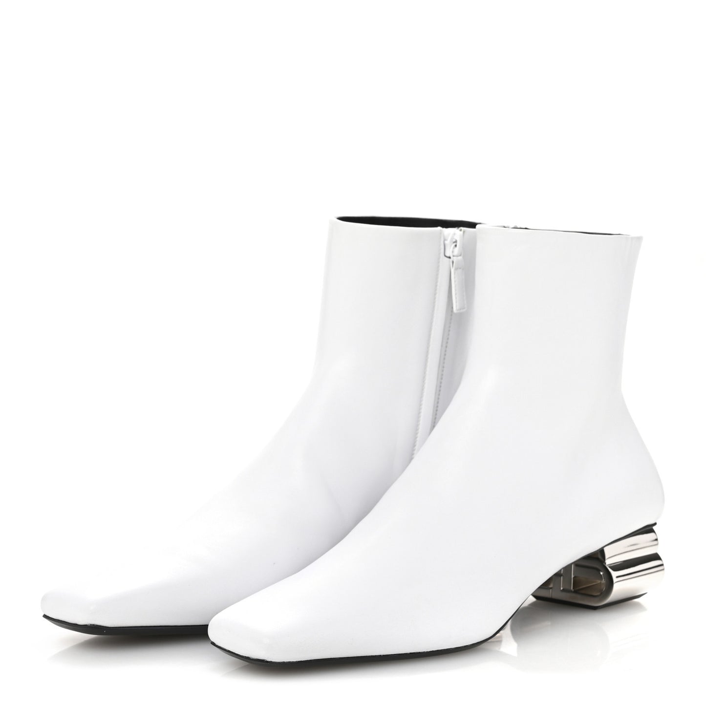 Sheepskin Typo Ankle Booties 39 White
