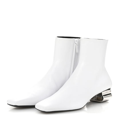Balenciaga Sheepskin Typo Ankle Booties 39 White 4 of 10