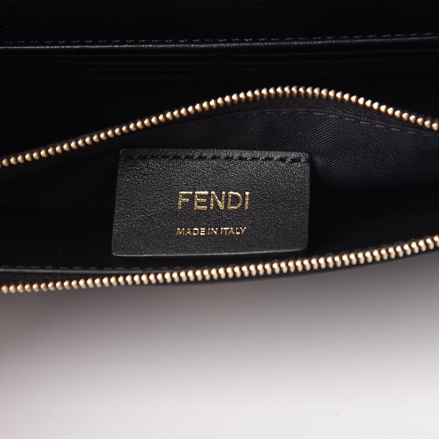 Vitello Liberty Lucido F is Fendi Medium Envelope Wallet on Chain Black