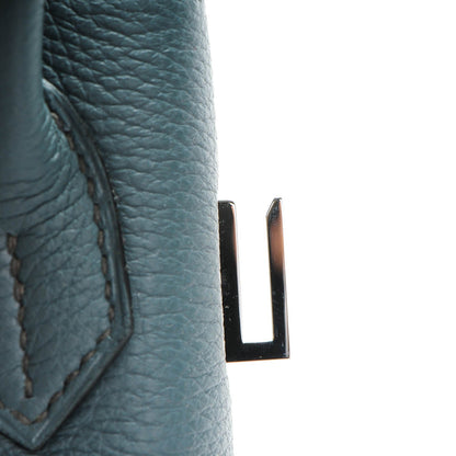 Hermes Taurillon Clemence Birkin 30 Bleu Orage 16 of 26