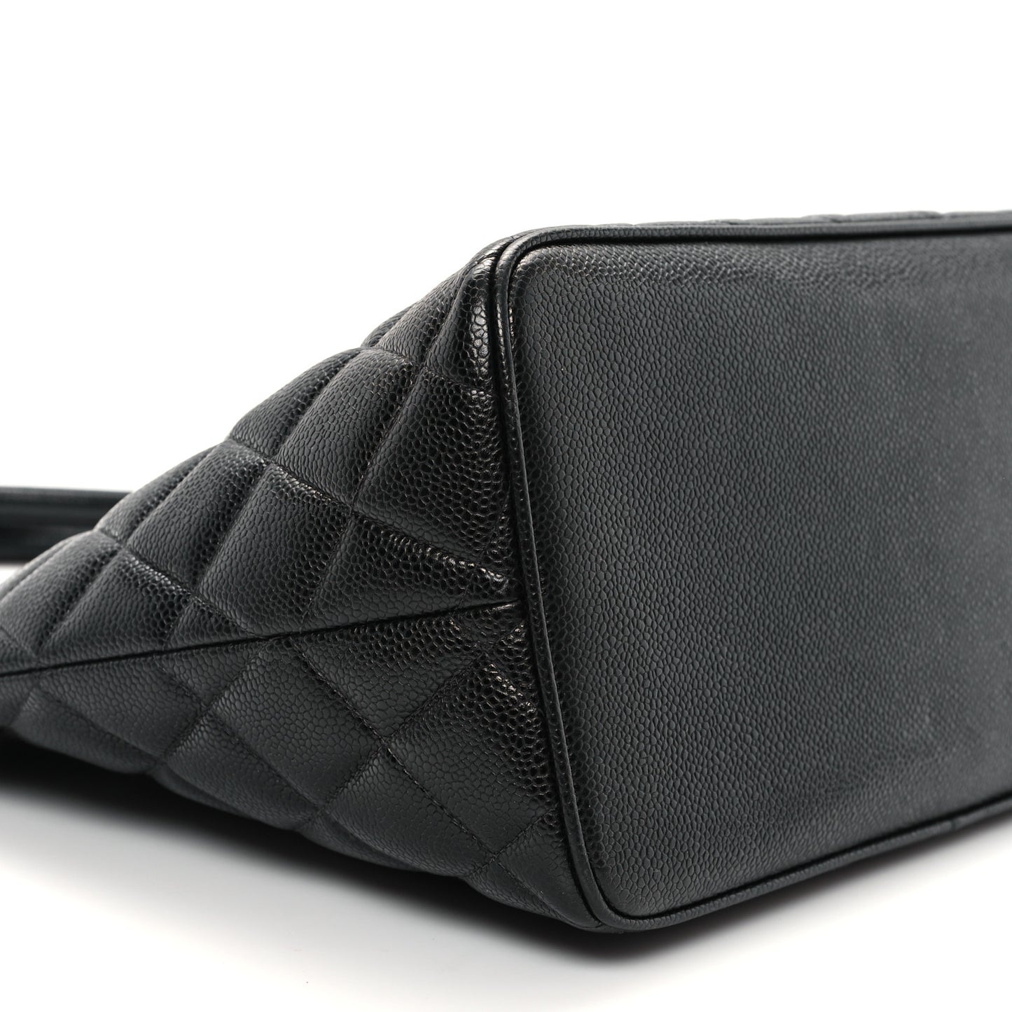 Caviar Quilted Medallion Tote Black
