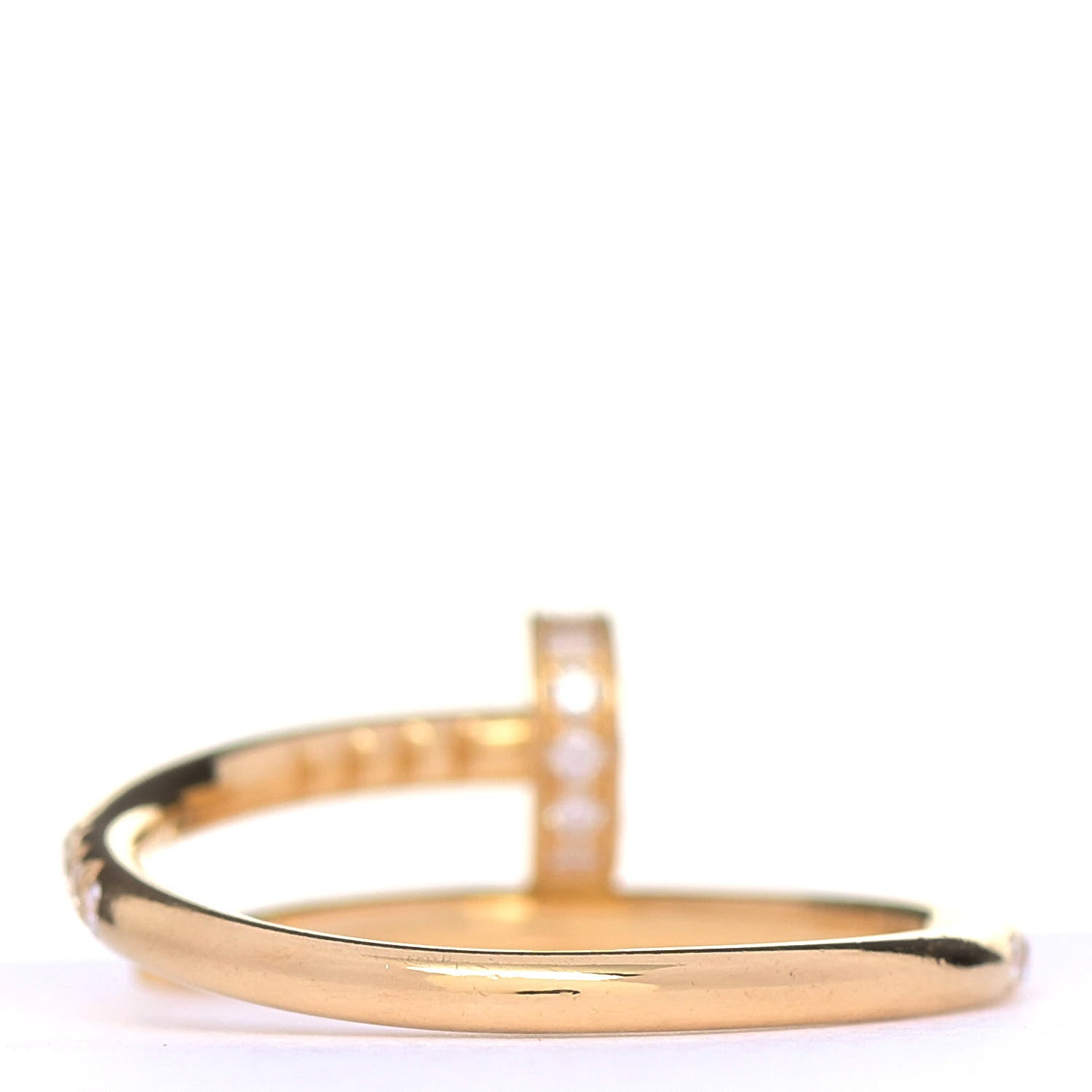 Cartier 18K Yellow Gold Diamond Juste Un Clou Paved Ring 51 5.75 3 of 5