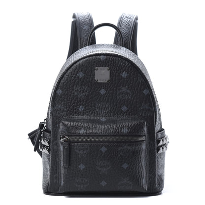 MCM Visetos Side Stud Mini Stark Backpack Black 1 of 10