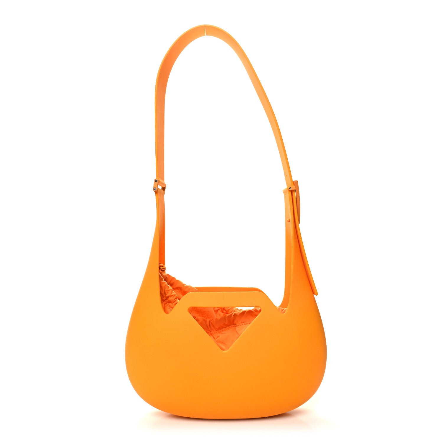 Bottega Veneta Rubberized Canvas Punch Tote Tangerine 1 of 9