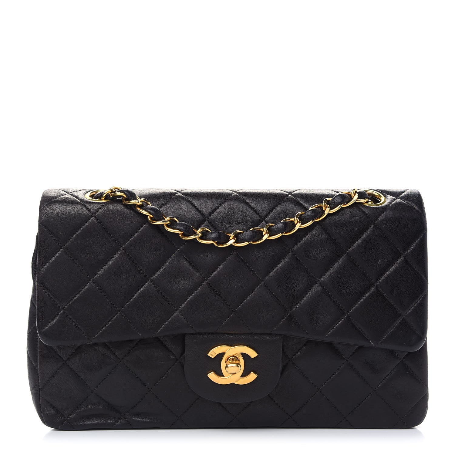 Chanel Lambskin Quilted Small Double Flap Black 1 of 11