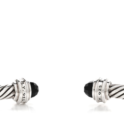 David Yurman Sterling Silver Diamond Black Onyx 5mm Cable Classics Princess Bracelet 3 of 3