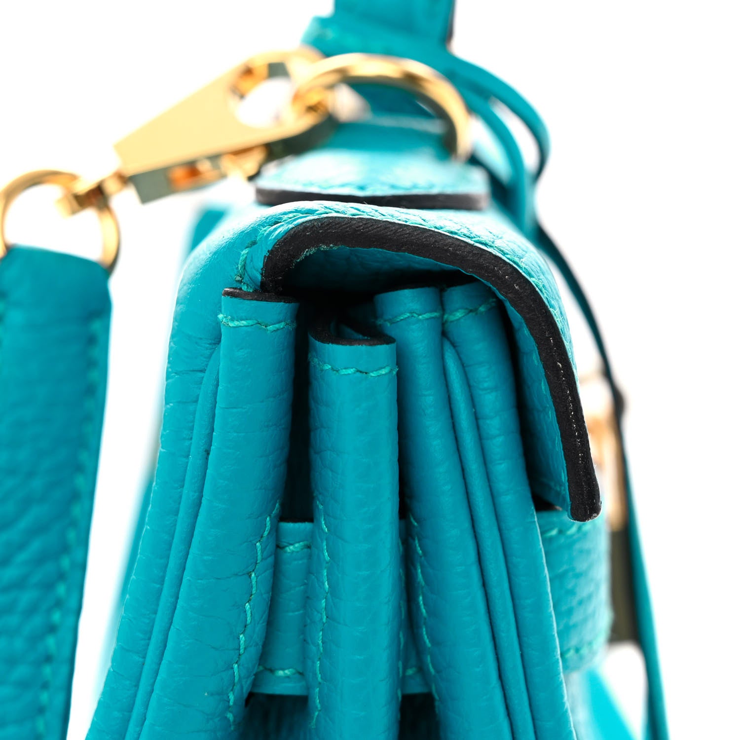 Hermes Togo Kelly Retourne 32 Turquoise 11 of 12