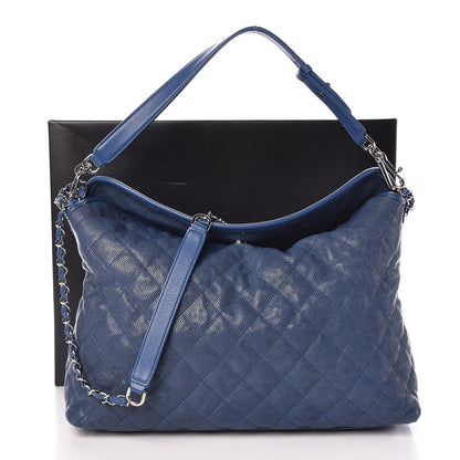 Chanel Caviar Quilted French Riviera Hobo Blue 10 of 10