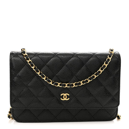 Chanel Caviar Quilted Wallet On Chain WOC Black 1 of 12