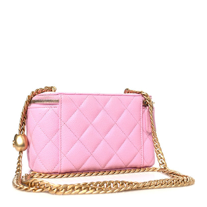 Chanel Caviar Quilted Sweetheart Vanity Case Pink 3 of 11