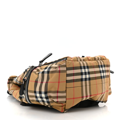 Burberry Nylon Vintage Check Medium Rucksack Backpack Antique Yellow 4 of 10