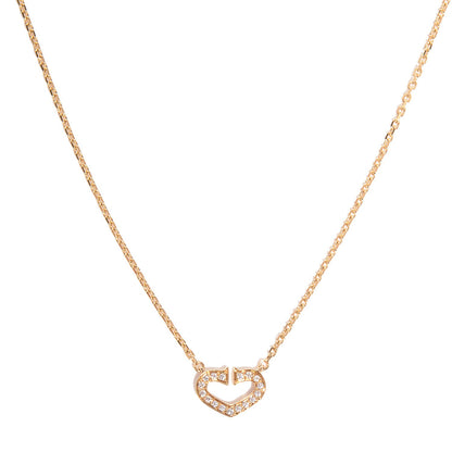Cartier 18K Yellow Gold Diamond Hearts And Symbols Pendant Necklace 5 of 5