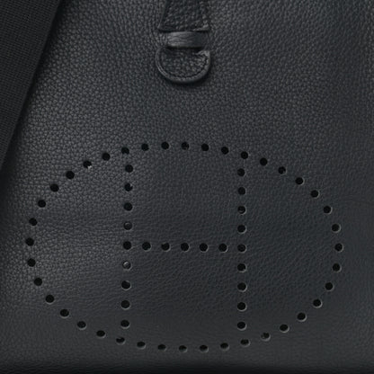 Hermes Taurillon Clemence Evelyne PM Black 8 of 14