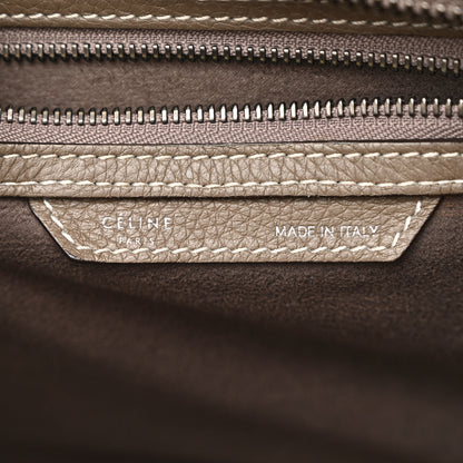 Celine Drummed Calfskin Micro Luggage Souris 6 of 14