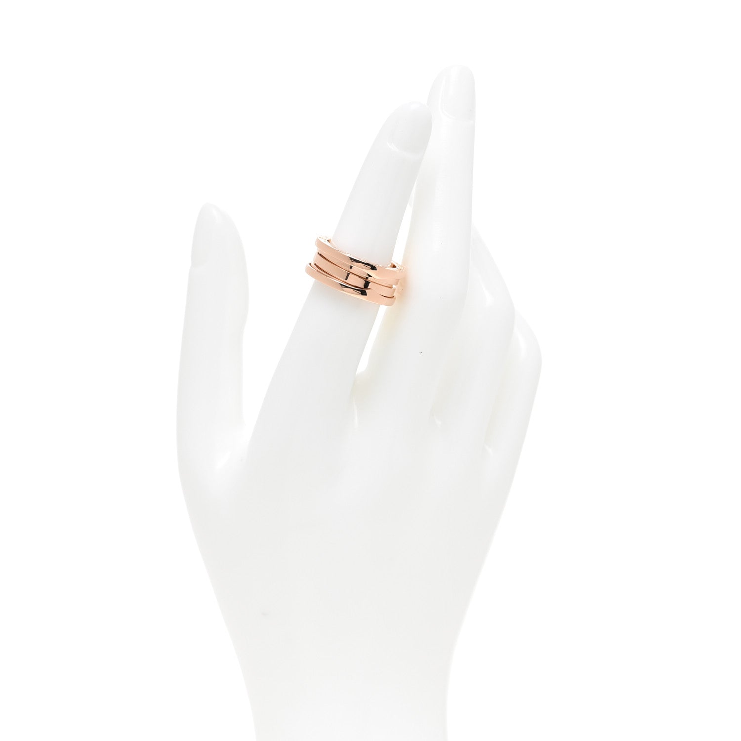 Bulgari 18K Rose Gold B.Zero1 Three-Band Ring 52 6 2 of 6