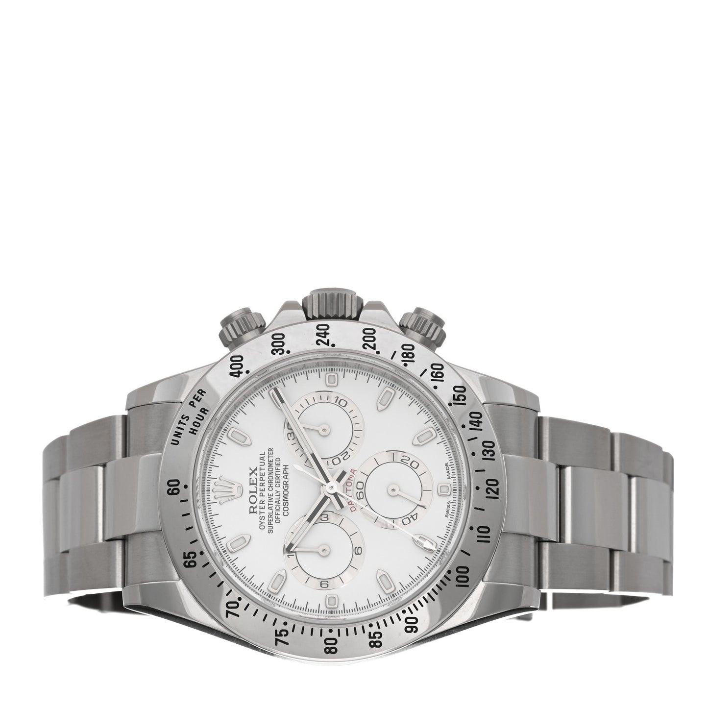 Stainless Steel 40mm Oyster Perpetual Cosmograph Daytona Watch White 116520