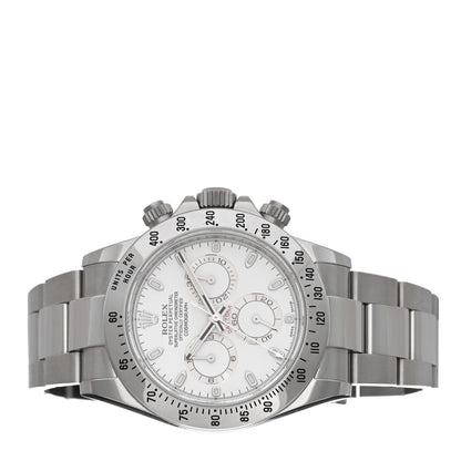 Rolex Stainless Steel 40mm Oyster Perpetual Cosmograph Daytona Watch White 116520 2 of 5